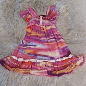 Elisabeth Pink Watercolor Dress Sundress Girls Size Small
